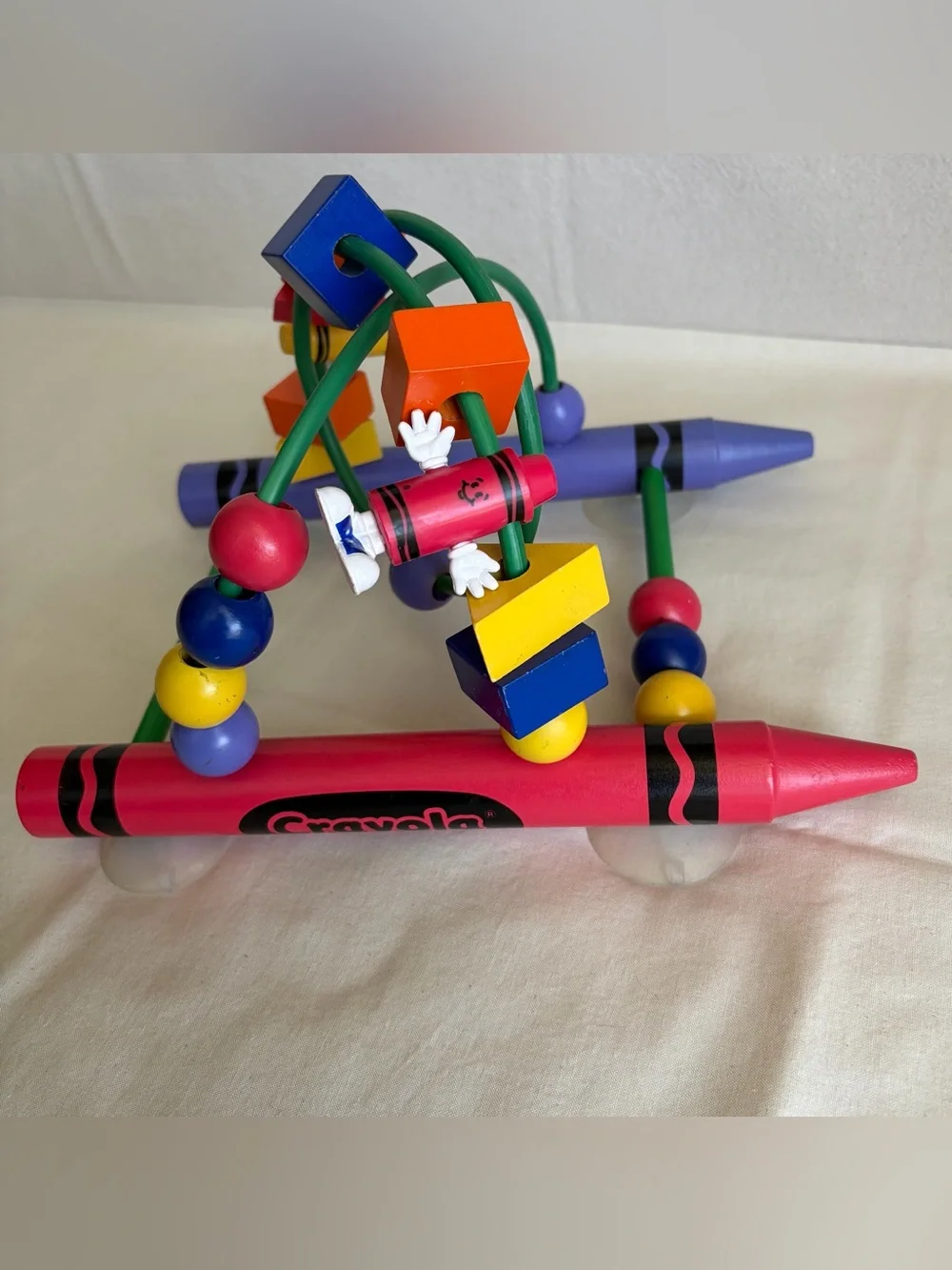 Vintage 2003 Crayola Crayon Bead Maze toddler Toy